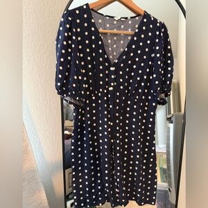 GAP Navy and White Polka Dot Dress